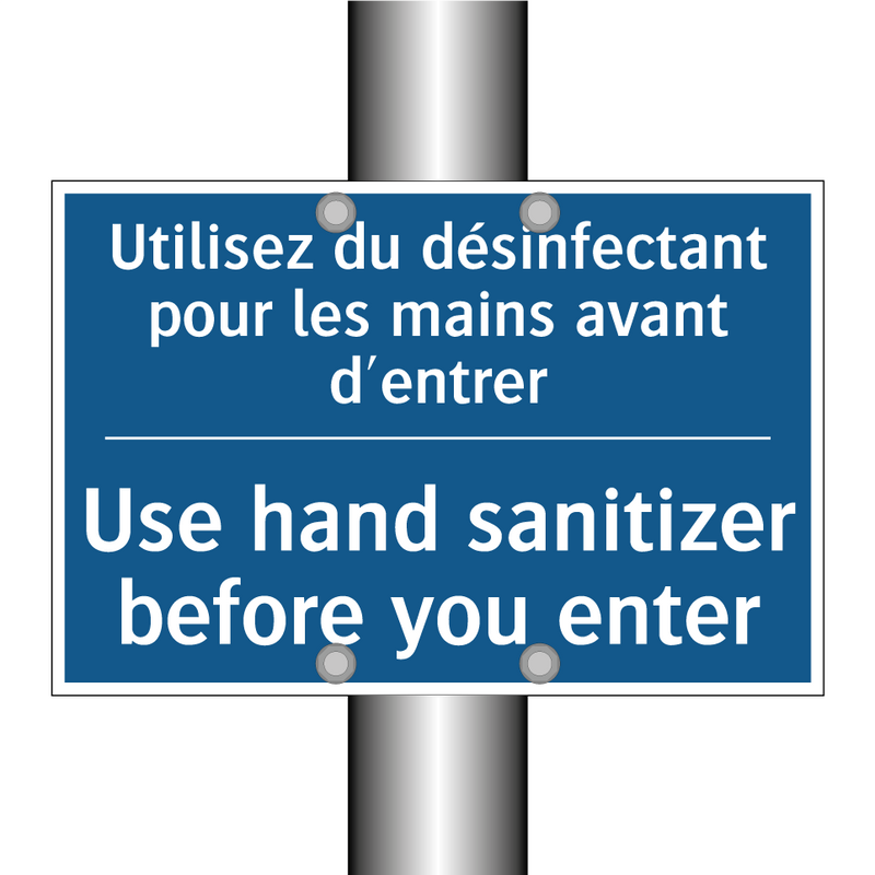 Utilisez du désinfectant pour  /.../ - Use hand sanitizer before you  /.../