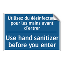 Utilisez du désinfectant pour  /.../ - Use hand sanitizer before you  /.../