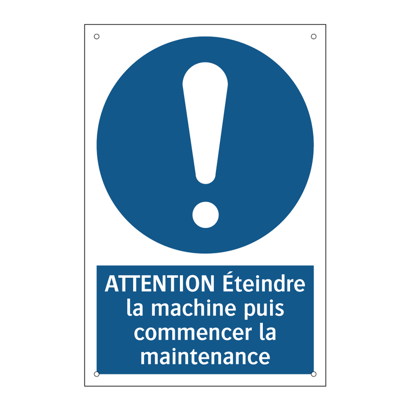 ATTENTION Éteindre la machine puis commencer la maintenance