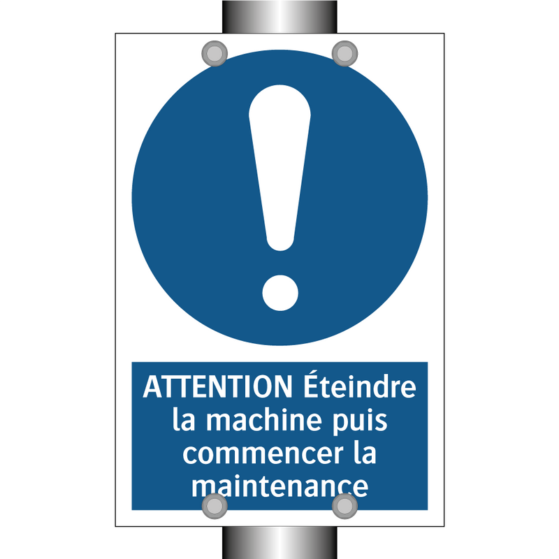 ATTENTION Éteindre la machine puis commencer la maintenance