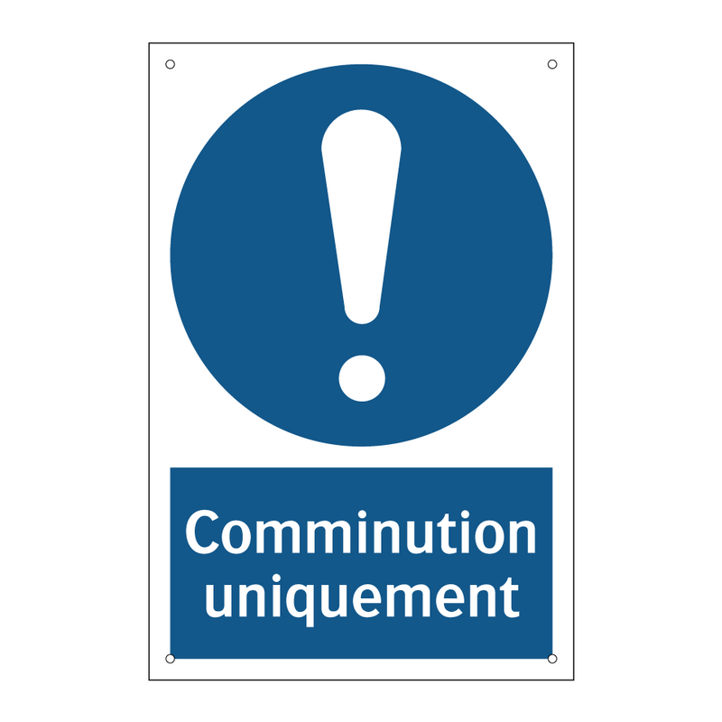Comminution uniquement