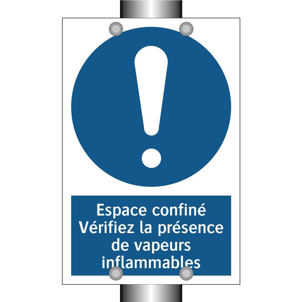 Espace confiné Vérifiez la présence de vapeurs inflammables