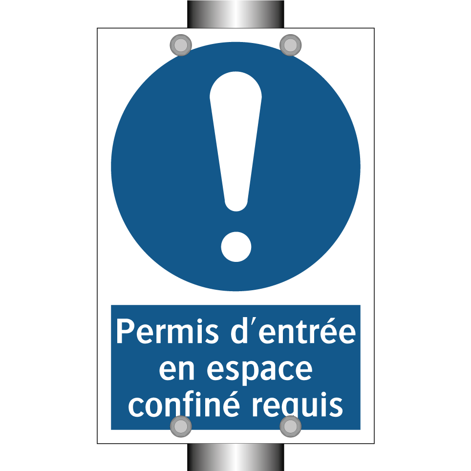 Permis d'entrée en espace confiné requis