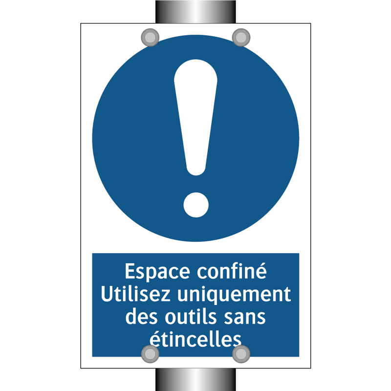 Espace confiné Utilisez uniquement des outils sans étincelles