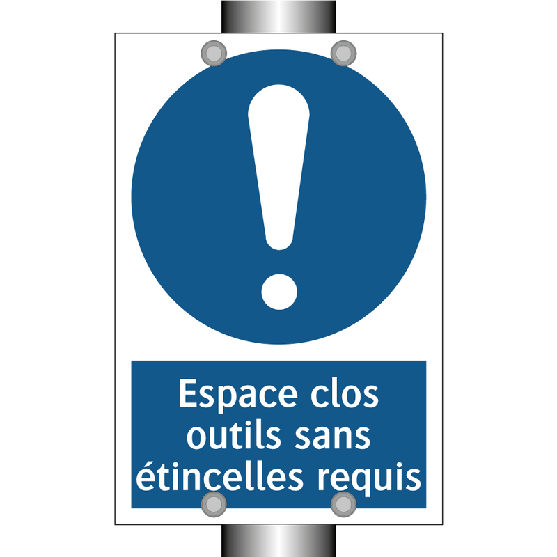 Espace clos outils sans étincelles requis