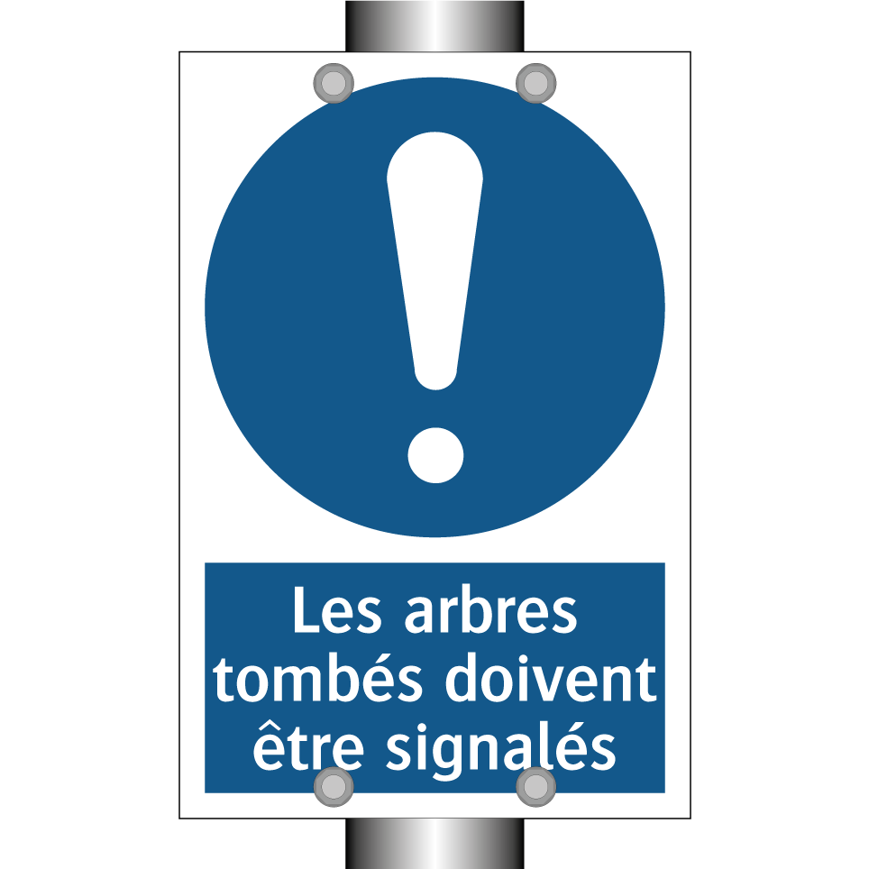 Les arbres tombés doivent être signalés