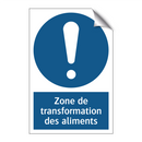 Zone de transformation des aliments
