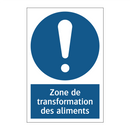Zone de transformation des aliments