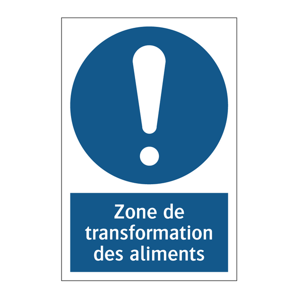 Zone de transformation des aliments