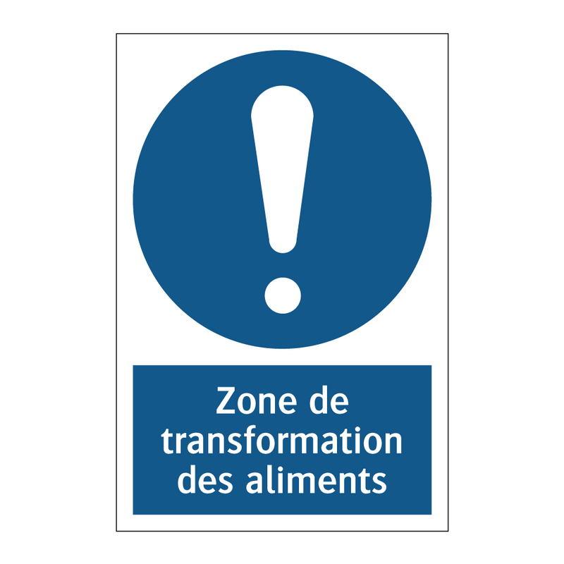 Zone de transformation des aliments