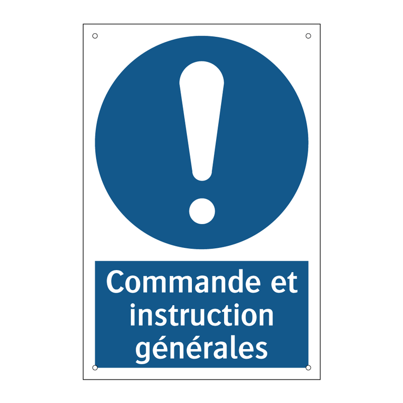 Commande et instruction générales