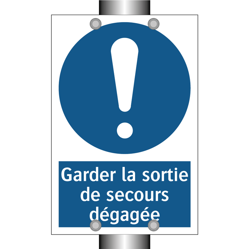 Garder la sortie de secours dégagée