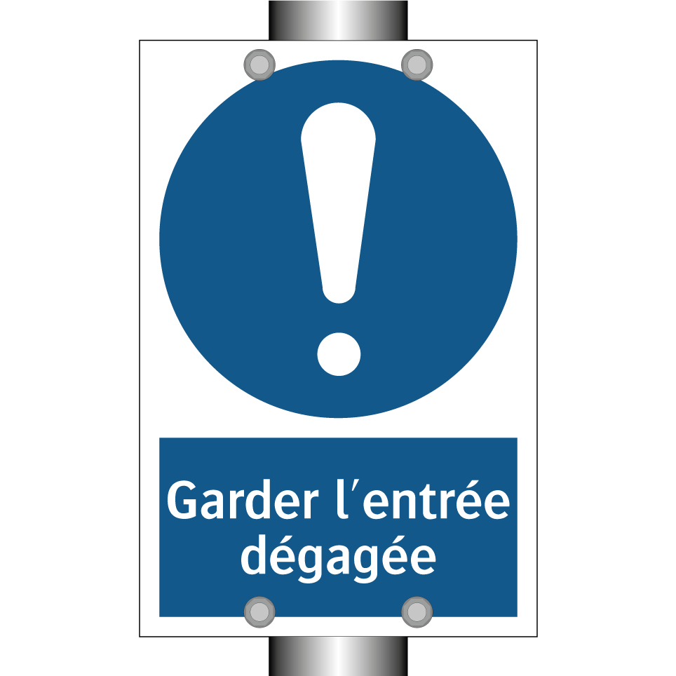 Garder l'entrée dégagée