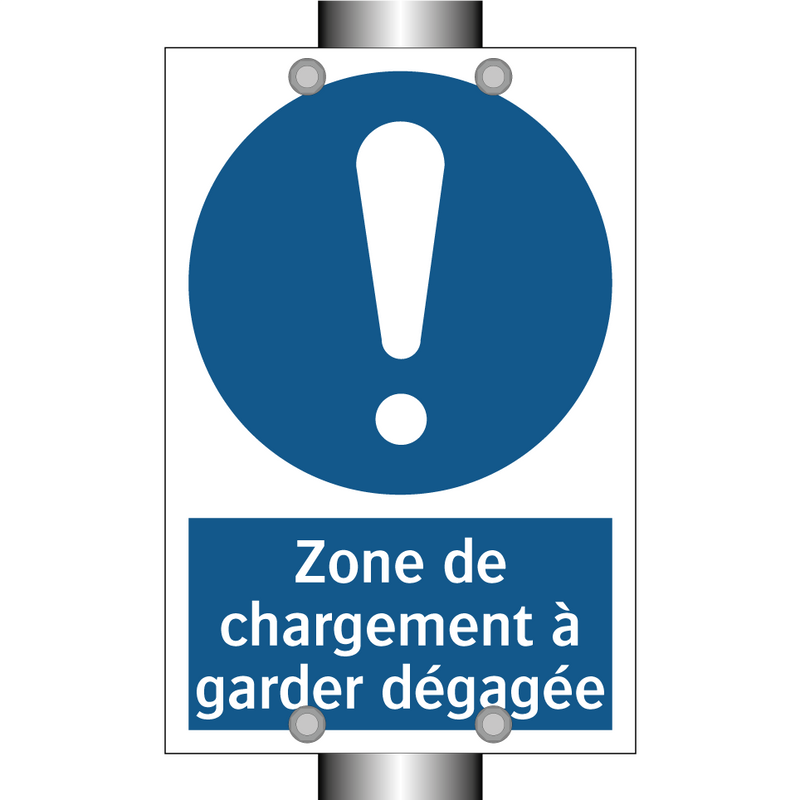 Zone de chargement à garder dégagée
