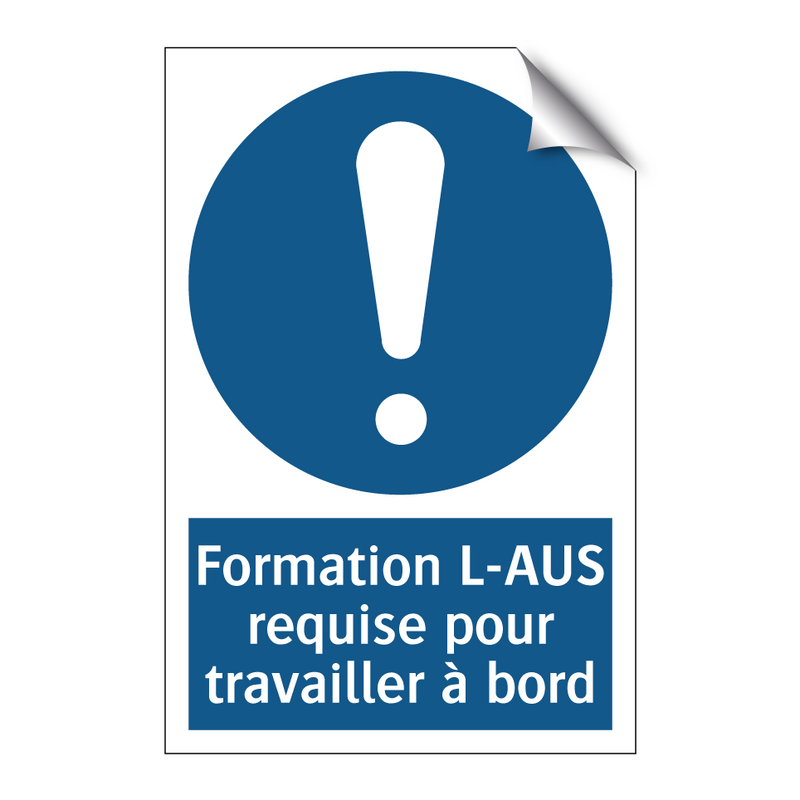 Formation L-AUS requise pour travailler à bord