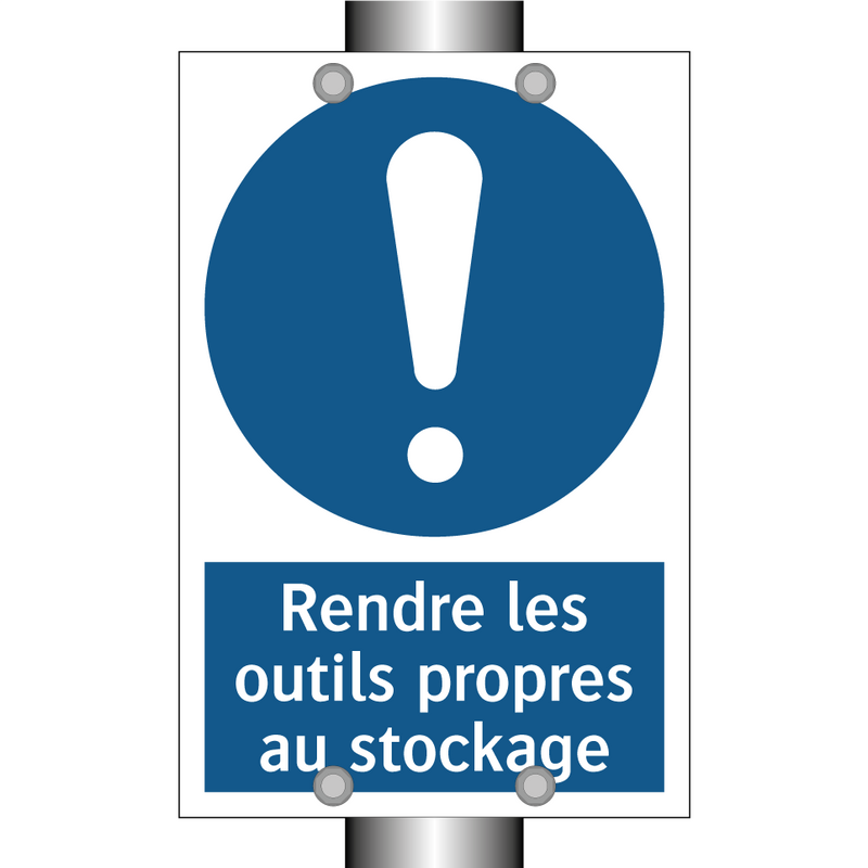Rendre les outils propres au stockage