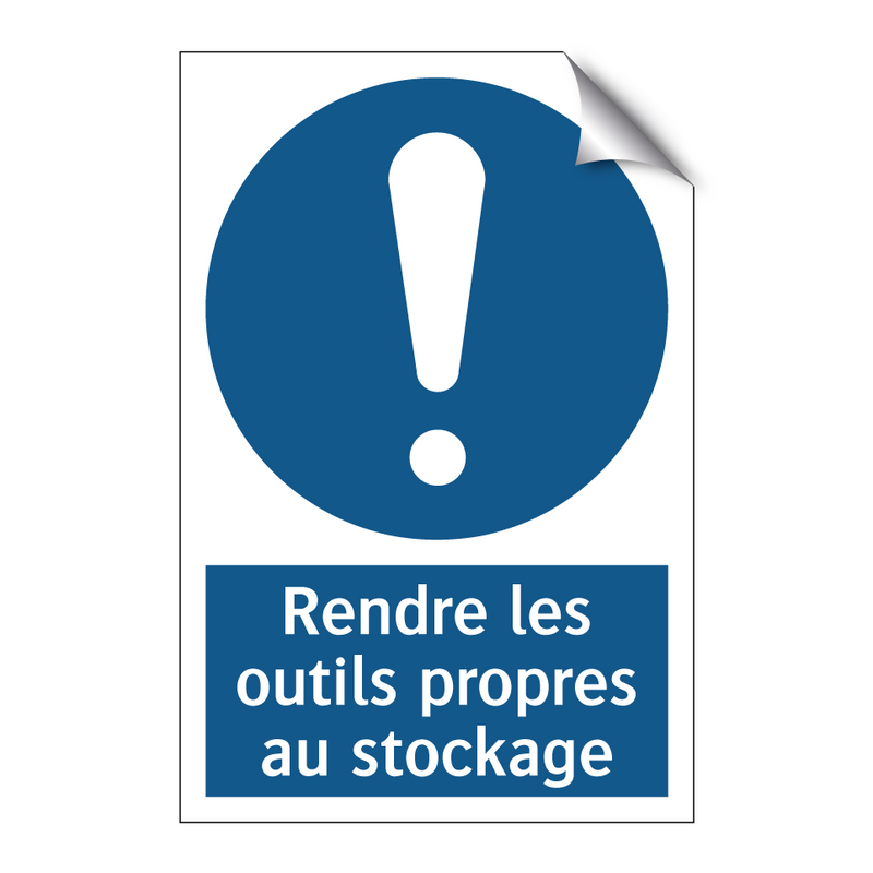 Rendre les outils propres au stockage
