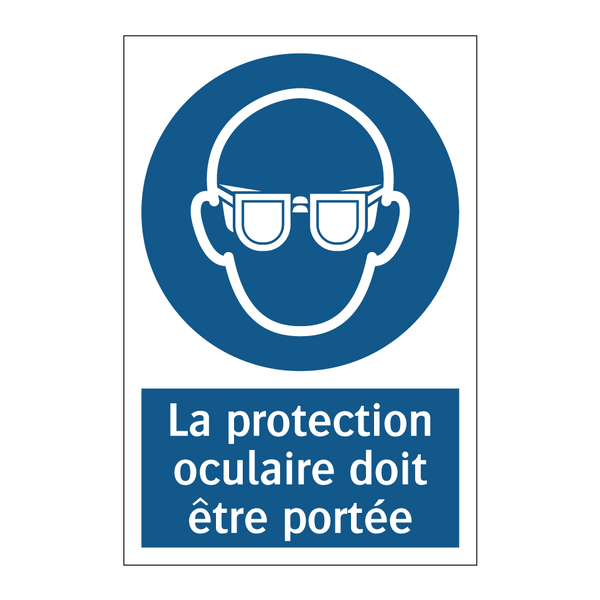 La protection oculaire doit être portée