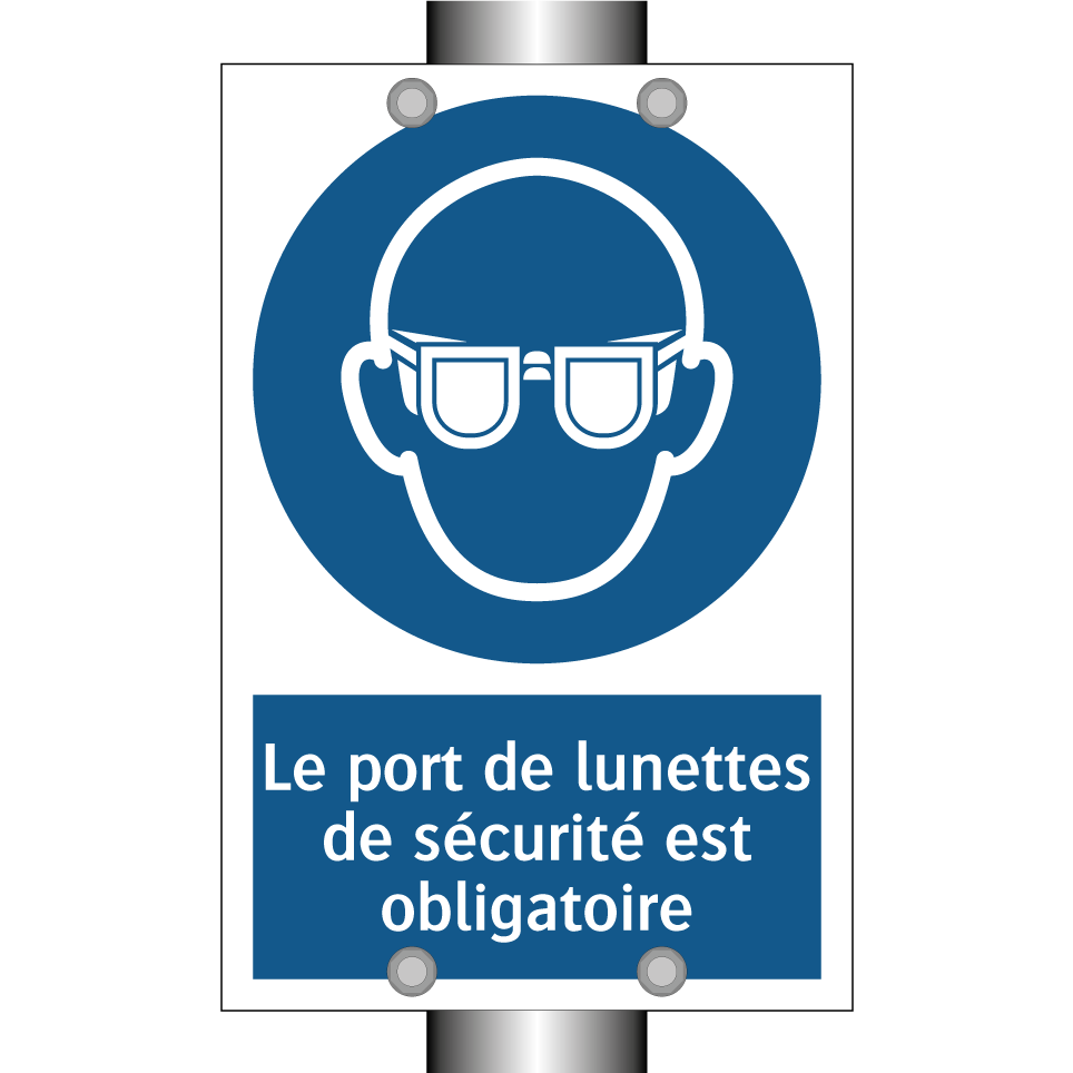 Le port de lunettes de sécurité est obligatoire