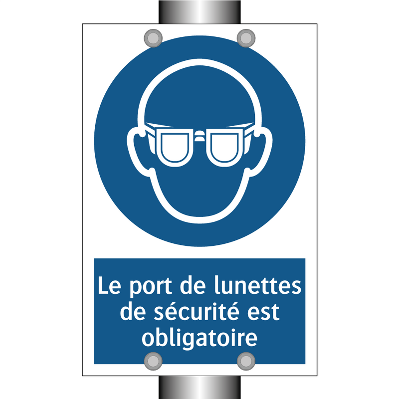 Le port de lunettes de sécurité est obligatoire