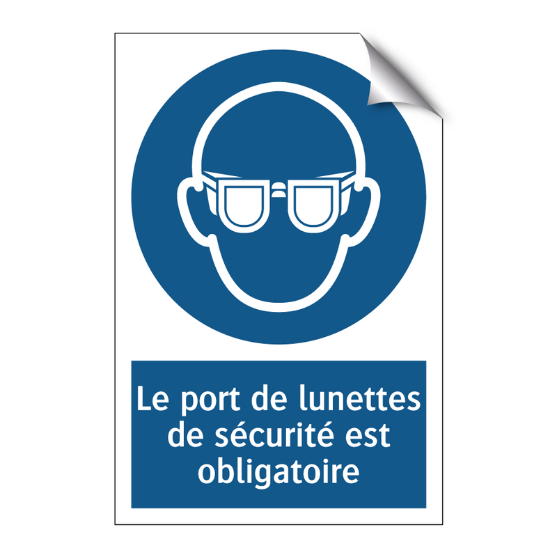 Le port de lunettes de sécurité est obligatoire