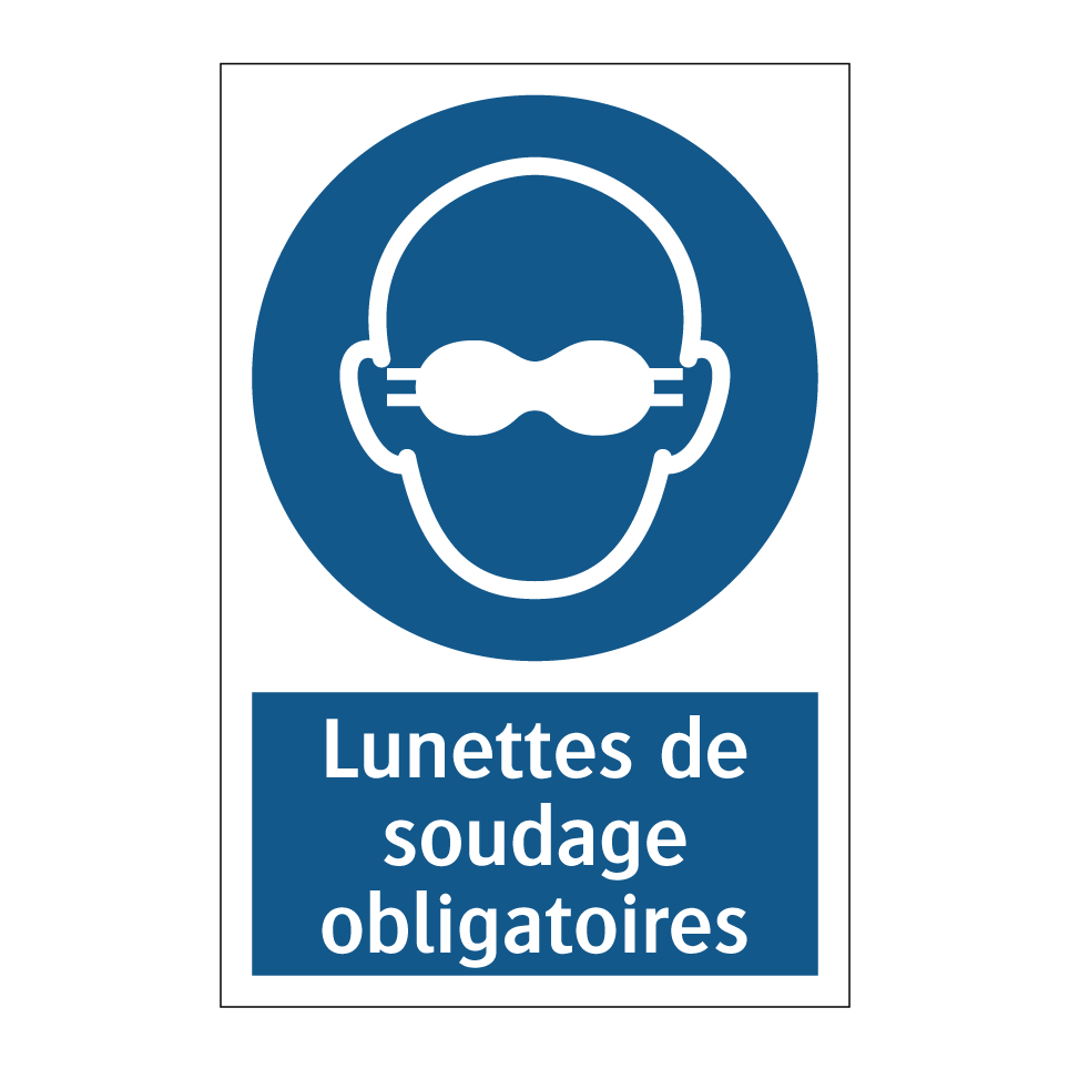 Lunettes de soudage obligatoires