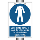 Dans cette zone, le port de vêtements de sécurité est obligatoire.
