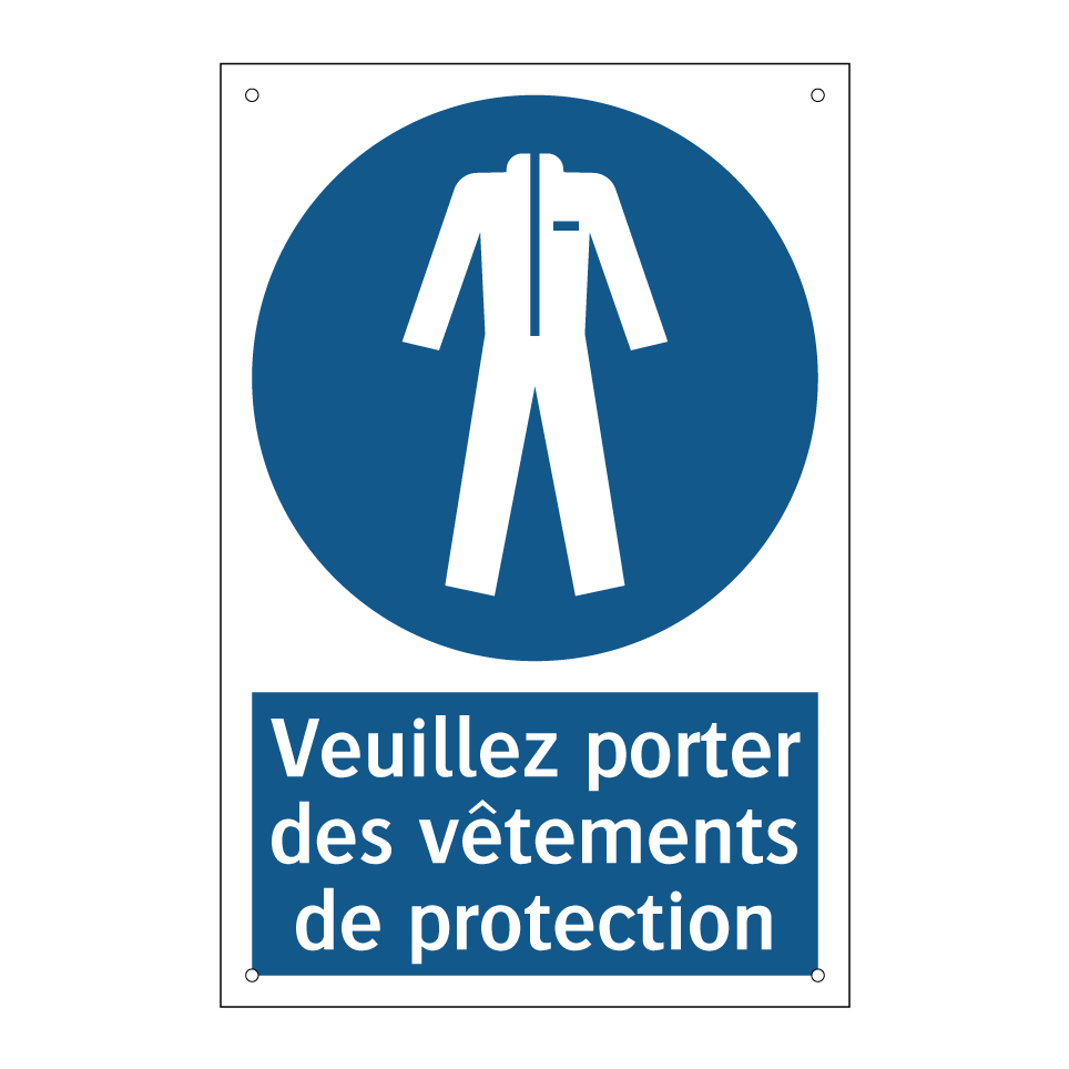 Veuillez porter des vêtements de protection