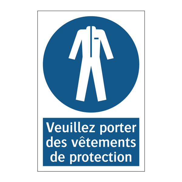 Veuillez porter des vêtements de protection
