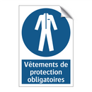 Vêtements de protection obligatoires