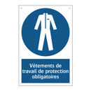 Vêtements de travail de protection obligatoires