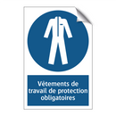 Vêtements de travail de protection obligatoires