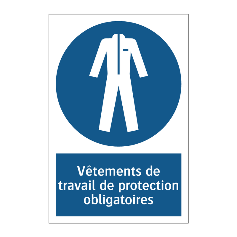 Vêtements de travail de protection obligatoires