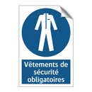 Vêtements de sécurité obligatoires