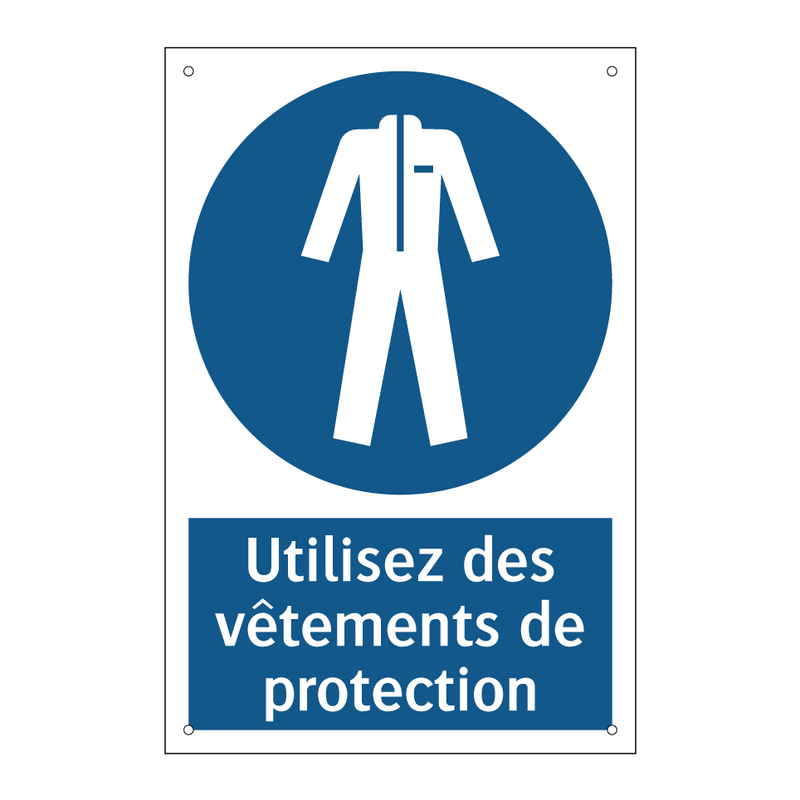 Utilisez des vêtements de protection