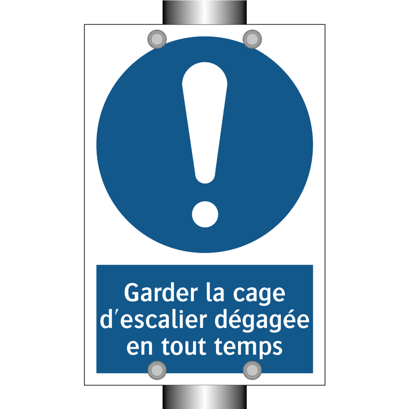 Garder la cage d'escalier dégagée en tout temps