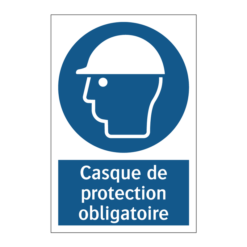 Casque de protection obligatoire