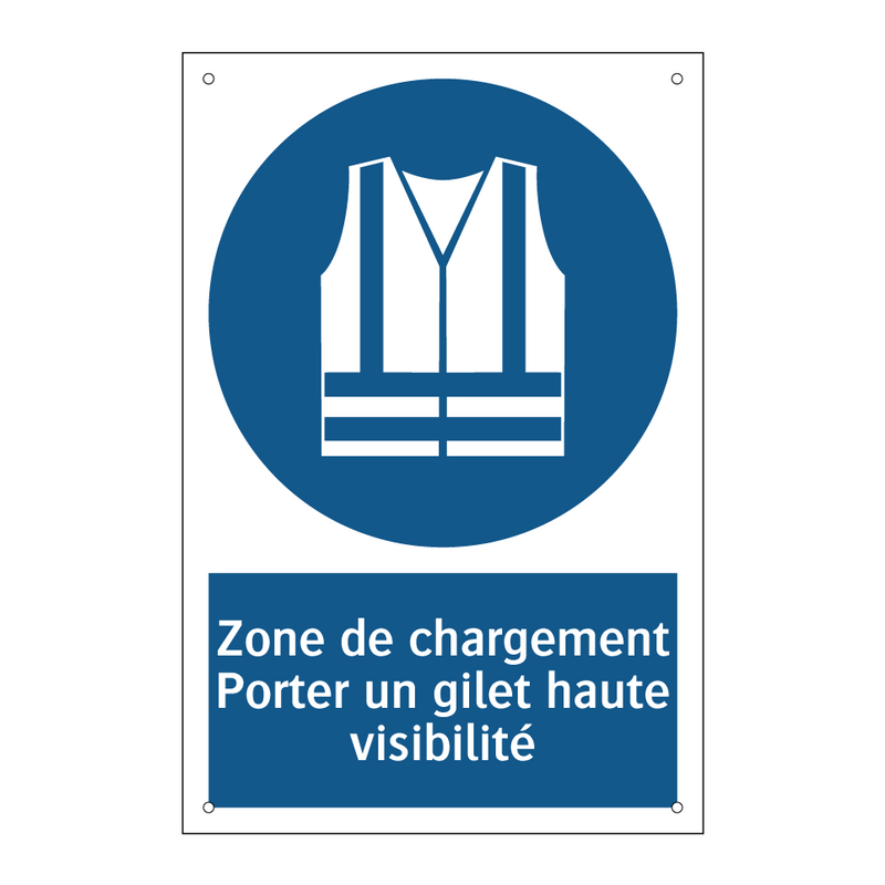 Zone de chargement Porter un gilet haute visibilité