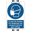 Le port du masque est obligatoire Les masques doivent être utilisés