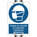 Casque de sécurité et protection respiratoire obligatoires