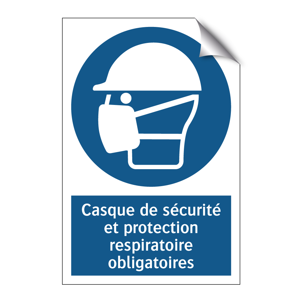 Casque de sécurité et protection respiratoire obligatoires