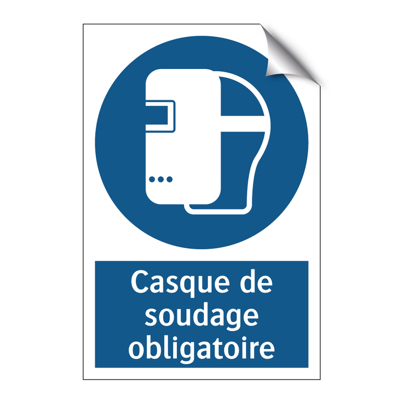 Casque de soudage obligatoire