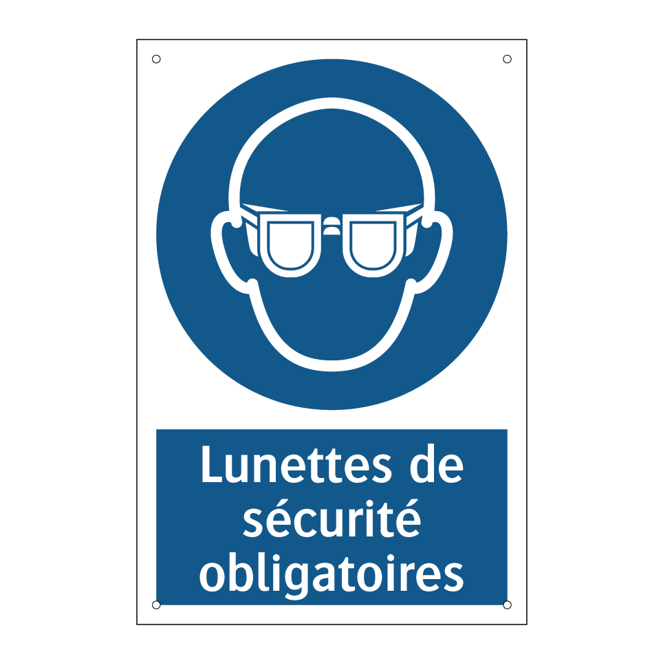 Lunettes de sécurité obligatoires