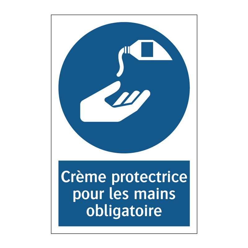 Crème protectrice pour les mains obligatoire