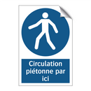 Circulation piétonne par ici