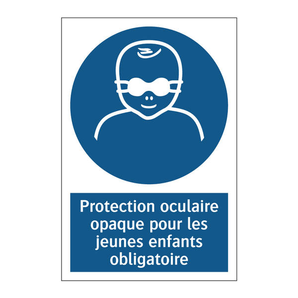 Protection oculaire opaque pour les jeunes enfants obligatoire