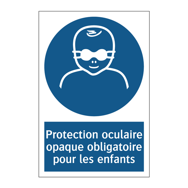 Protection oculaire opaque obligatoire pour les enfants
