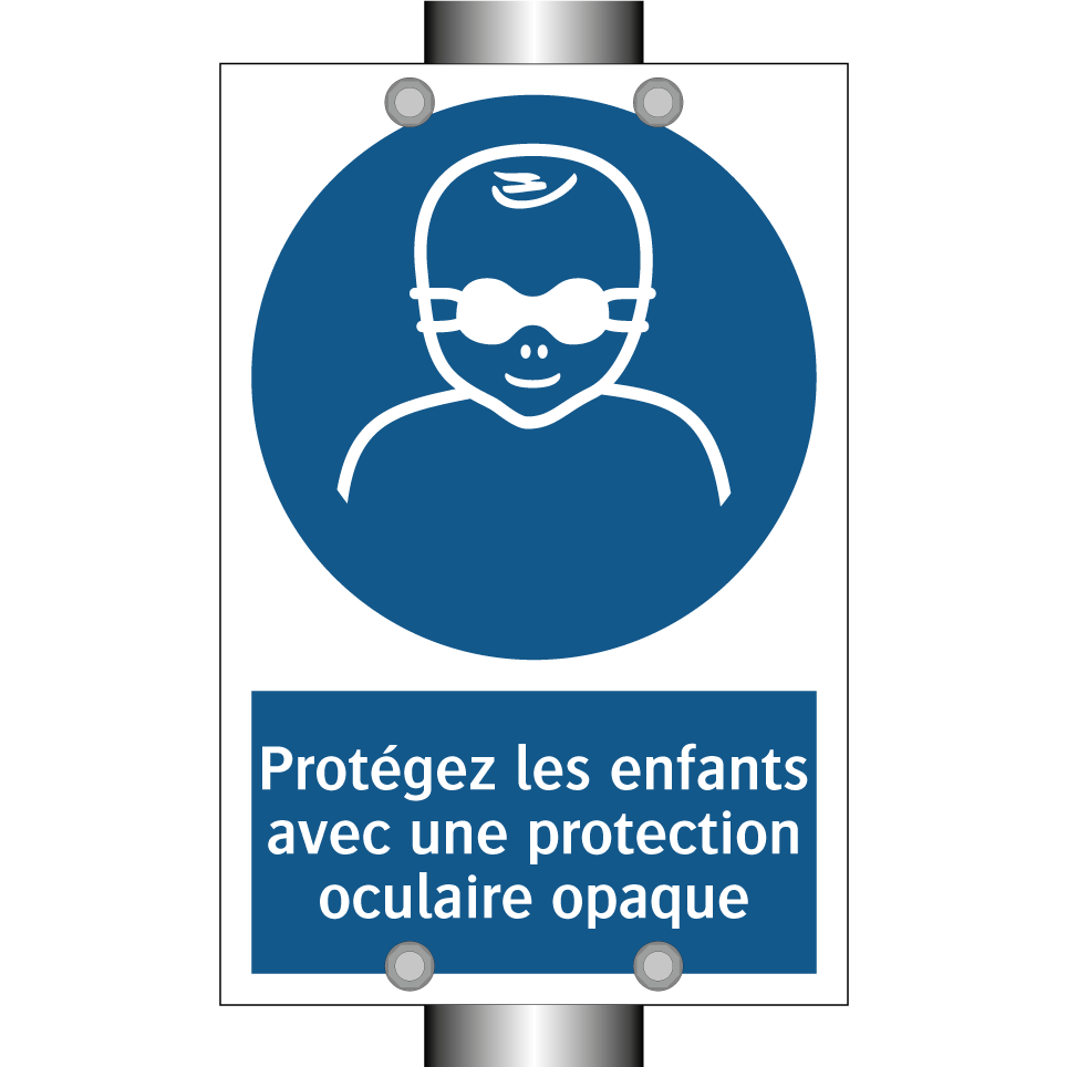 Protégez les enfants avec une protection oculaire opaque