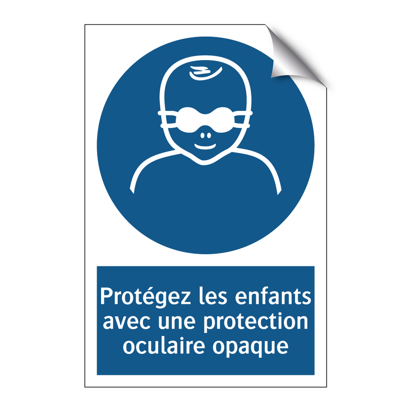 Protégez les enfants avec une protection oculaire opaque