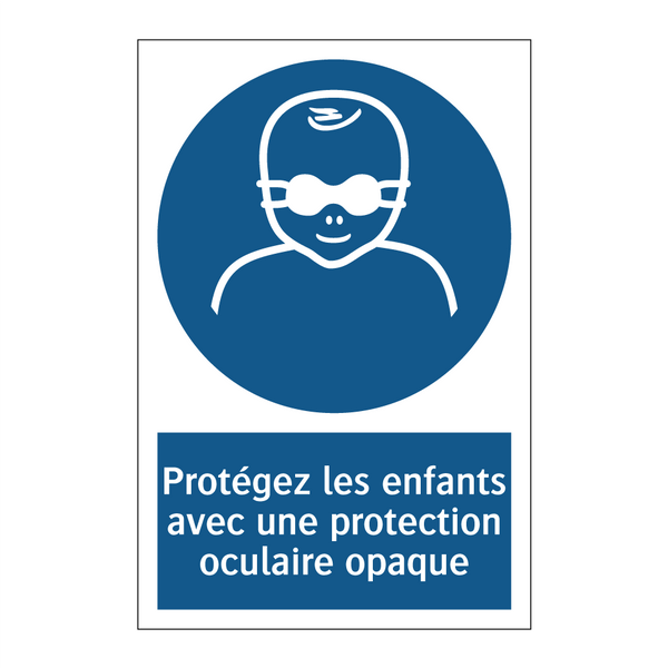 Protégez les enfants avec une protection oculaire opaque